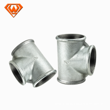 ASME B16.3 galvanized malleable iron pipe tee